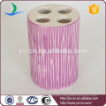 2015 Purple Vertical Stripes Ceramic 4pcs Bathroom Accessories Set